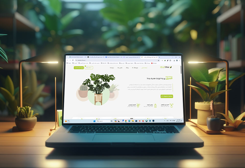 راه اندازی سایت اینترنتی فروشگاه گل و گیاه